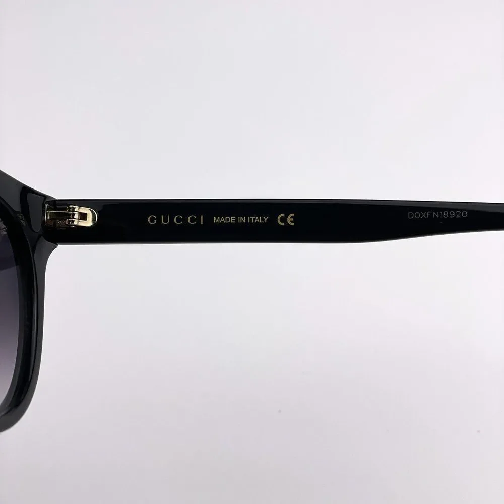 GUCCI GG0763S 001 Sunglasses Black Gray Gradient Cat Eye Women - Picture 6 of 11